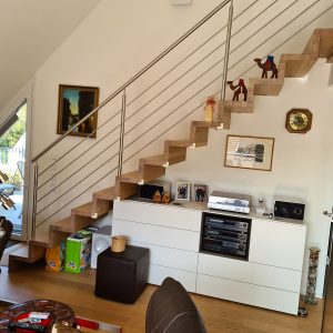 Escalier moderne et design sur mesure fabriqué par K-ESCALIERS