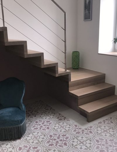 Escalier moderne et design sur mesure fabriqué par K-ESCALIERS