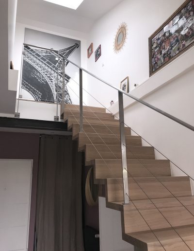Escalier moderne et design sur mesure fabriqué par K-ESCALIERS