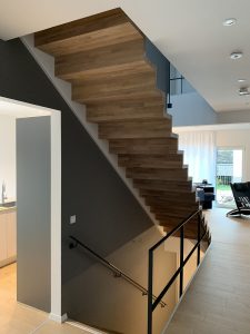 Escalier moderne et design sur mesure fabriqué par K-ESCALIERS