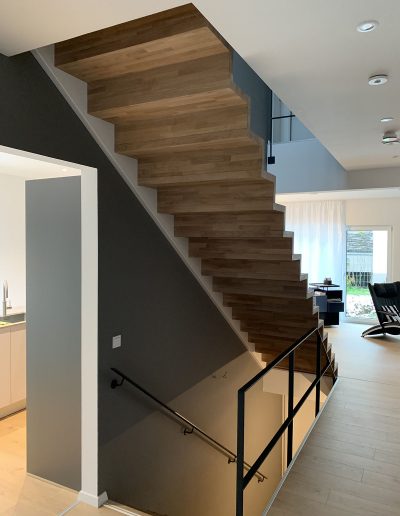 Escalier moderne et design sur mesure fabriqué par K-ESCALIERS