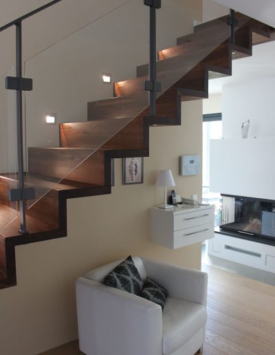 Escalier moderne et design sur mesure fabriqué par K-ESCALIERS